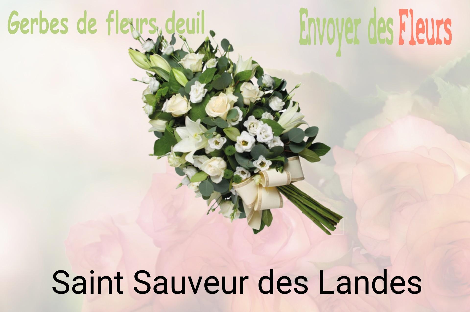 Gerbe de fleurs de deuil livrée à Saint-Sauveur-des-Landes